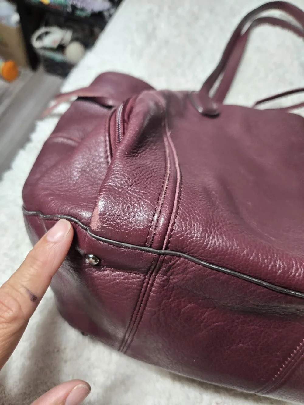 Aimee Kestenberg Chelsea Tote Purse Handbag Leather - Picture 7 of 11
